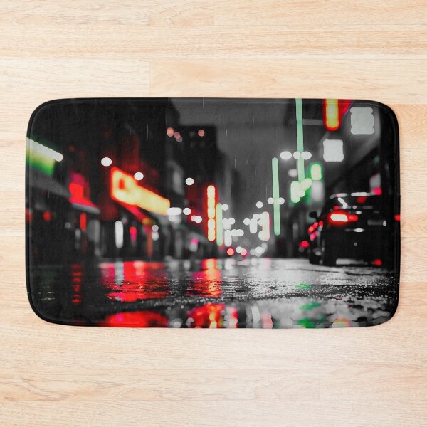 Item preview, Street city night, light bokeh, defocused background, no.3 black designed and sold by Gabi.Media.