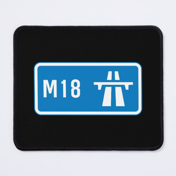 Item preview, Yorkshire Bound - Blue M18 Motorway Sign designed and sold by WilliamsonMedia.