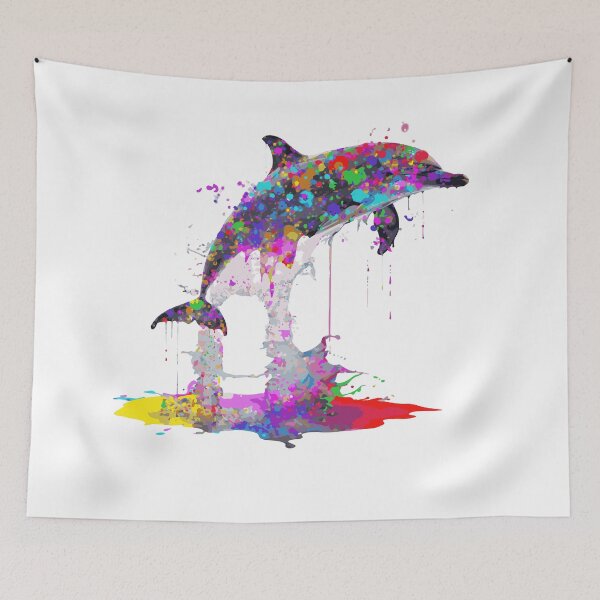 Item preview, Vibrant Dolphin: A Splash of Color designed and sold by LuxeDigiArt.