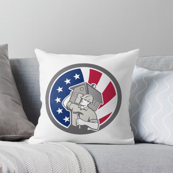 Item preview, American Building Contractor USA Flag Icon designed and sold by patrimonio.