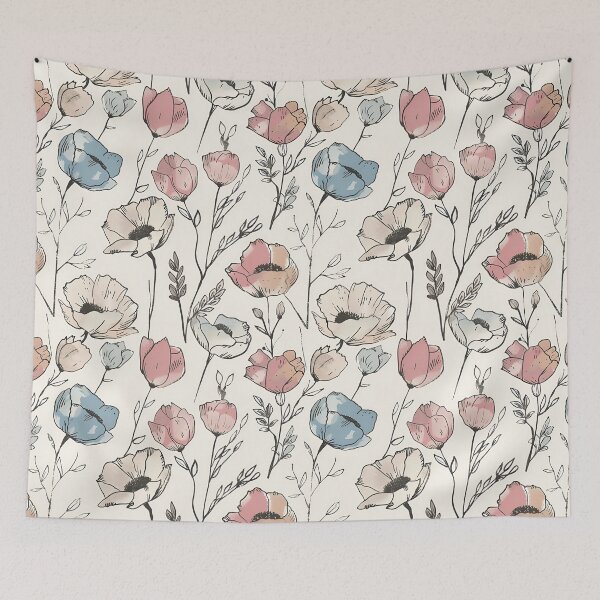 Item preview, Painted Poppy Tulips Watercolor Flowers designed and sold by RR-Arts.
