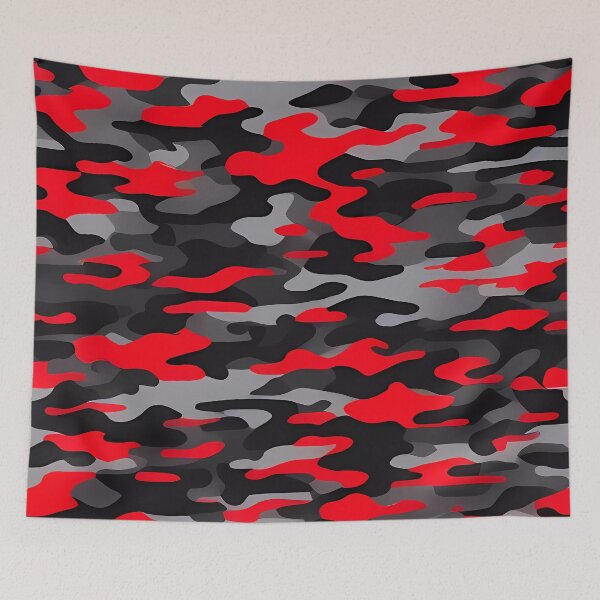 Item preview, Red and Black Camouflage designed and sold by TheCamoShop.