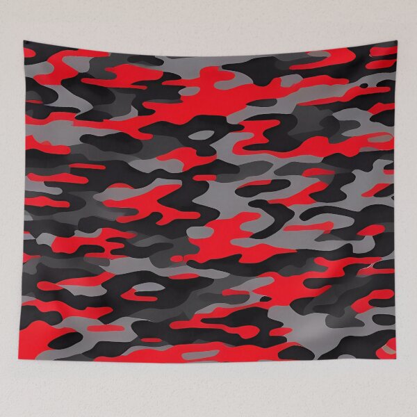Item preview, Red and Black Camouflage designed and sold by TheCamoShop.