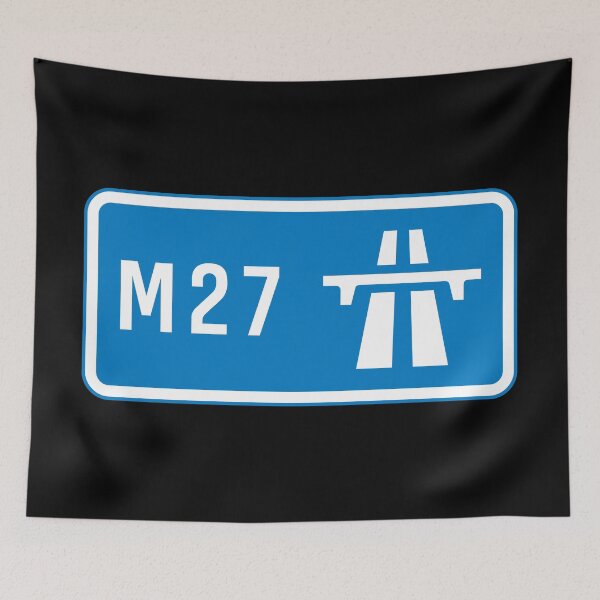 Item preview, Portsmouth  Bound - Blue M27 Motorway Sign designed and sold by WilliamsonMedia.