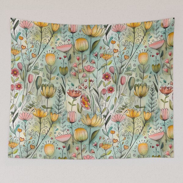 Item preview, Whimsical Flowers designed and sold by Repetra.