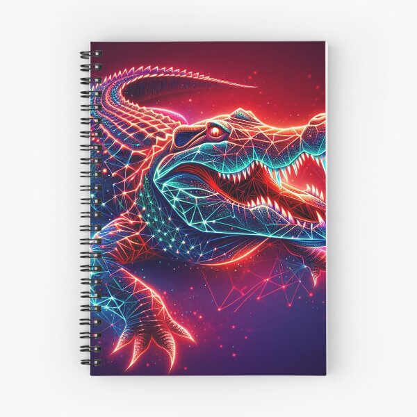 Item preview, Neon Polygonal Crocodile designed and sold by T-NeonSt.