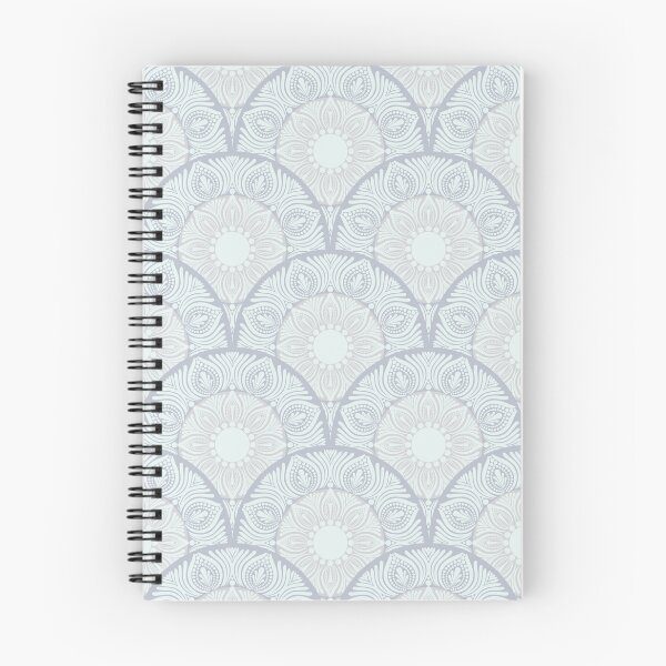 Item preview, Art Deco Silver Smoke Tonal Tiers Dot Mandala Scallop designed and sold by Triplicate Limited.
