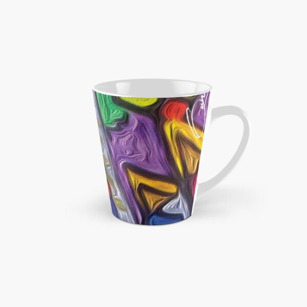 Whimsical sea view hand drawing with colorful flavors. Tall Mug