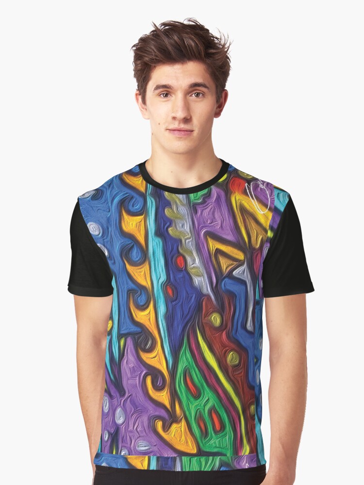 Thumbnail 1 of 5, Graphic T-Shirt, Whimsical sea view hand drawing with colorful flavors. designed and sold by GDRDesign.