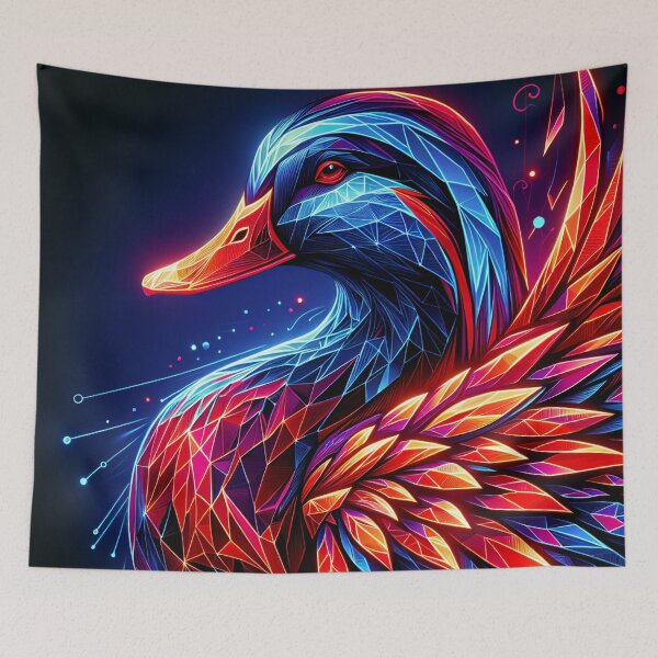 Item preview, Neon Polygonal Duck designed and sold by T-NeonSt.