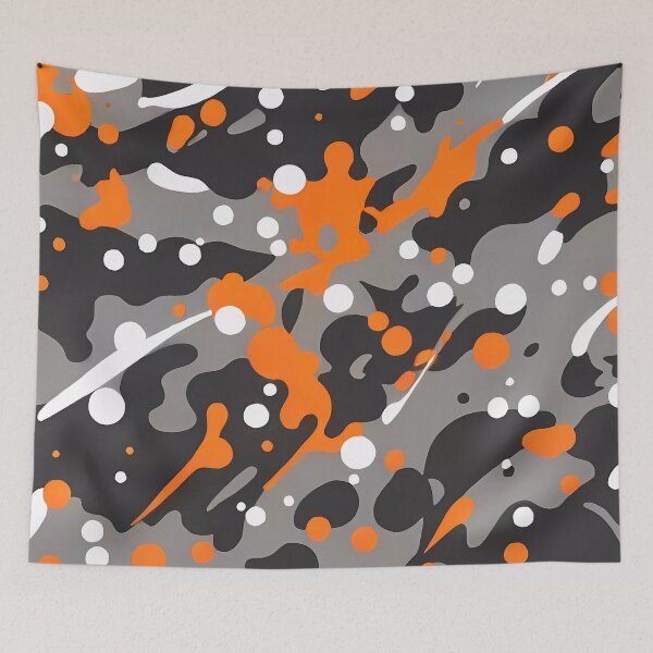 Artikelvorschau, Splatter-Orange-Tarnung entworfen und verkauft von TheCamoShop.