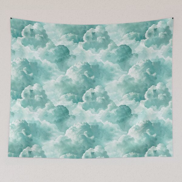 Item preview, Cyan Clouds, Seamless Pattern designed and sold by patternicco.