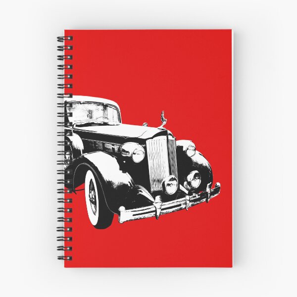 Item preview, Packard Eight 1930s American classic car block black/white designed and sold by soitwouldseem.
