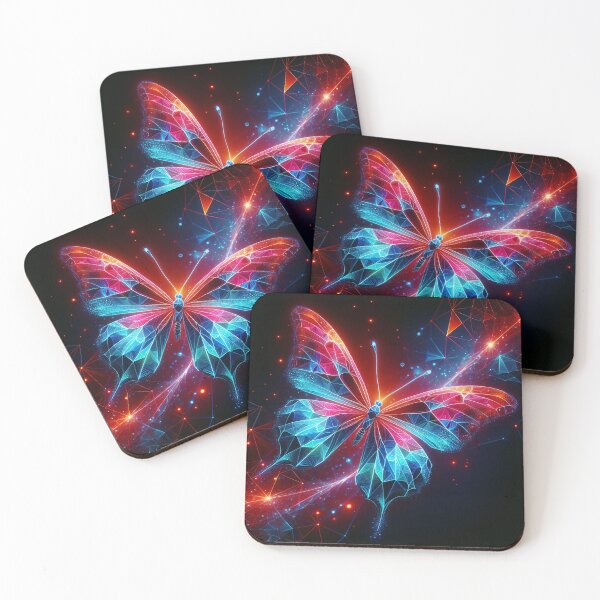 Item preview, Neon Polygonal Butterfly designed and sold by T-NeonSt.