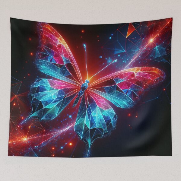 Item preview, Neon Polygonal Butterfly designed and sold by T-NeonSt.