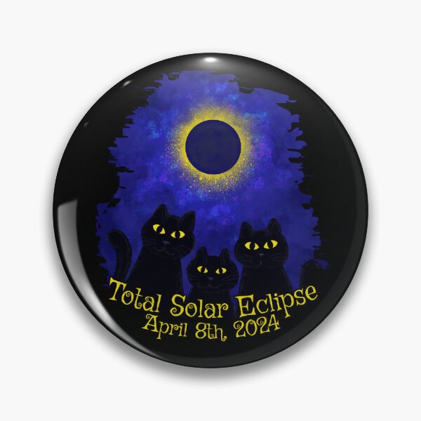 Item preview, Cat Total Solar Eclipse 2024 designed and sold by SeledineArt.