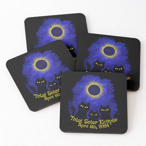Item preview, Cat Total Solar Eclipse 2024 designed and sold by SeledineArt.