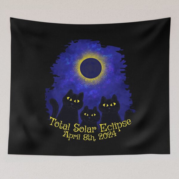 Item preview, Cat Total Solar Eclipse 2024 designed and sold by SeledineArt.