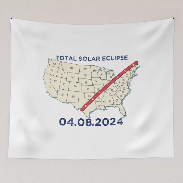 Item preview, Simple Total Solar Eclipse Path USA 08.04.2024 Eclipse Souvenir designed and sold by ArtByKatti.