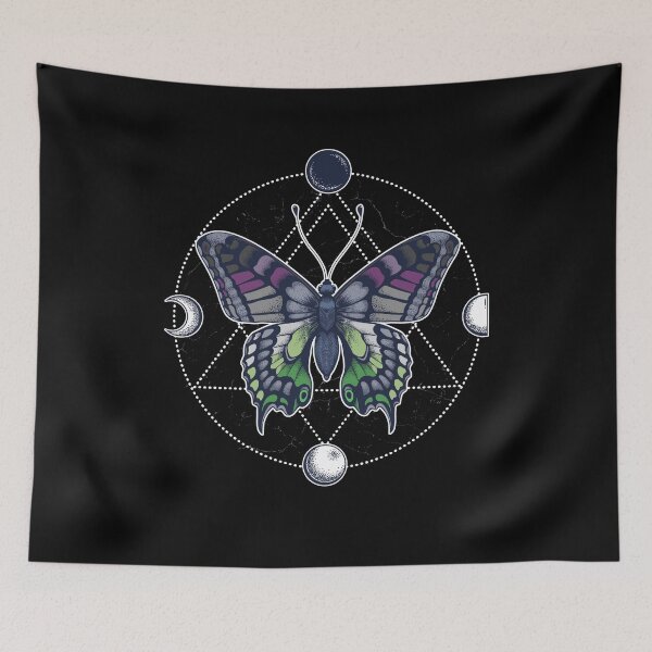 Item preview, Aroace Butterfly LGBT Asexual Aromantic Pride Flag designed and sold by Clara Hollins.