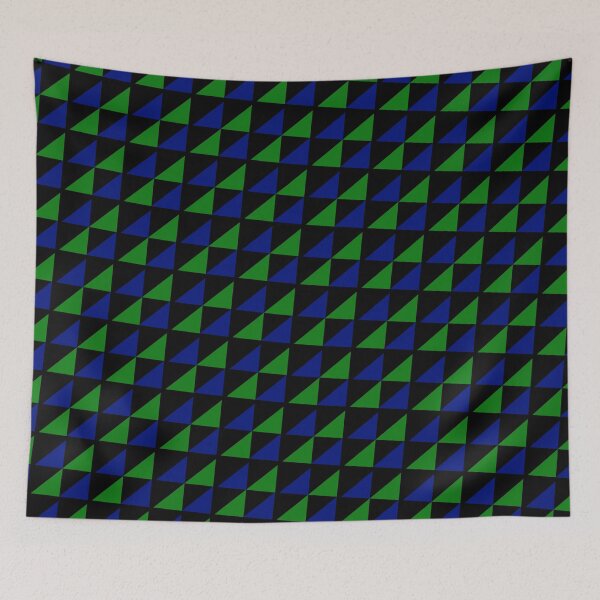 Item preview, Blue & Green Triangle Infinite Pyramid Supreme Templates Black designed and sold by Alchemy-A-La-G.