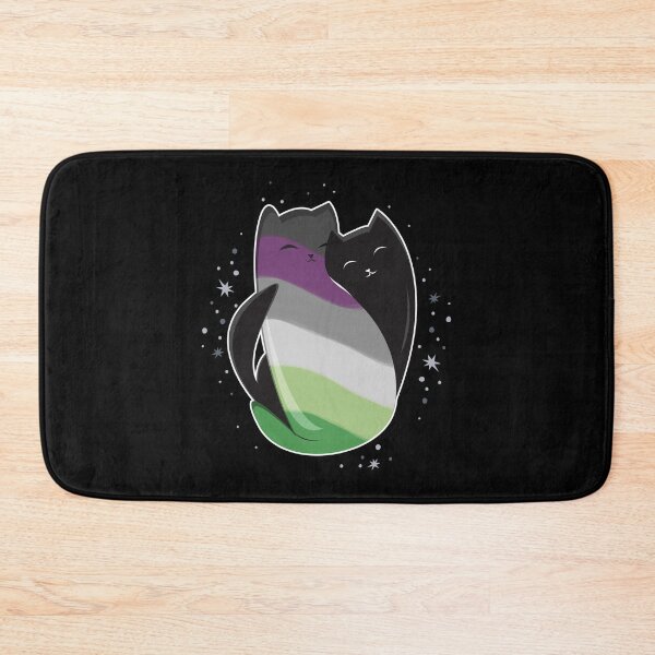 Item preview, Aroace Cat LGBT Asexual Aromantic Pride Flag designed and sold by Clara Hollins.