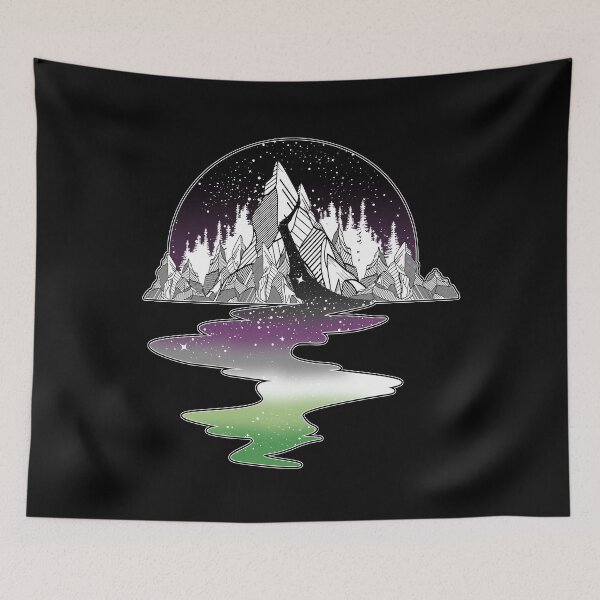 Item preview, Aroace River LGBT Asexual Aromantic Pride Flag designed and sold by Clara Hollins.
