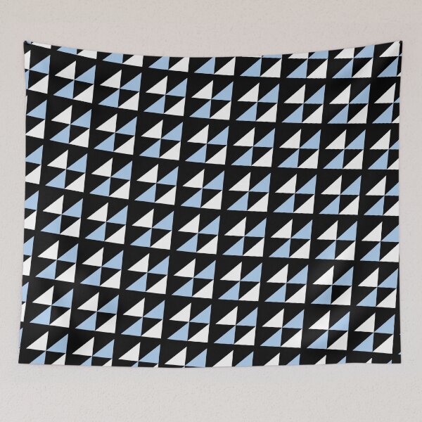 Item preview, Blue & White Triangle Infinite Pyramid Supreme Templates Black designed and sold by Alchemy-A-La-G.