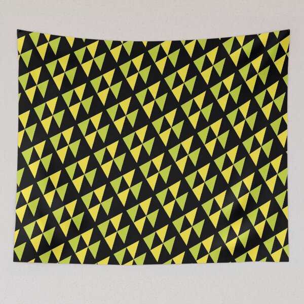 Item preview, Gold & Green Triangle Infinite Pyramid Supreme Templates Black designed and sold by Alchemy-A-La-G.