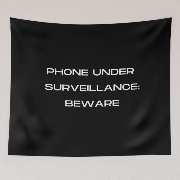 Item preview, Privacy Alert: Phone Case Signals Surveillance Awareness designed and sold by ArtComixHaven.