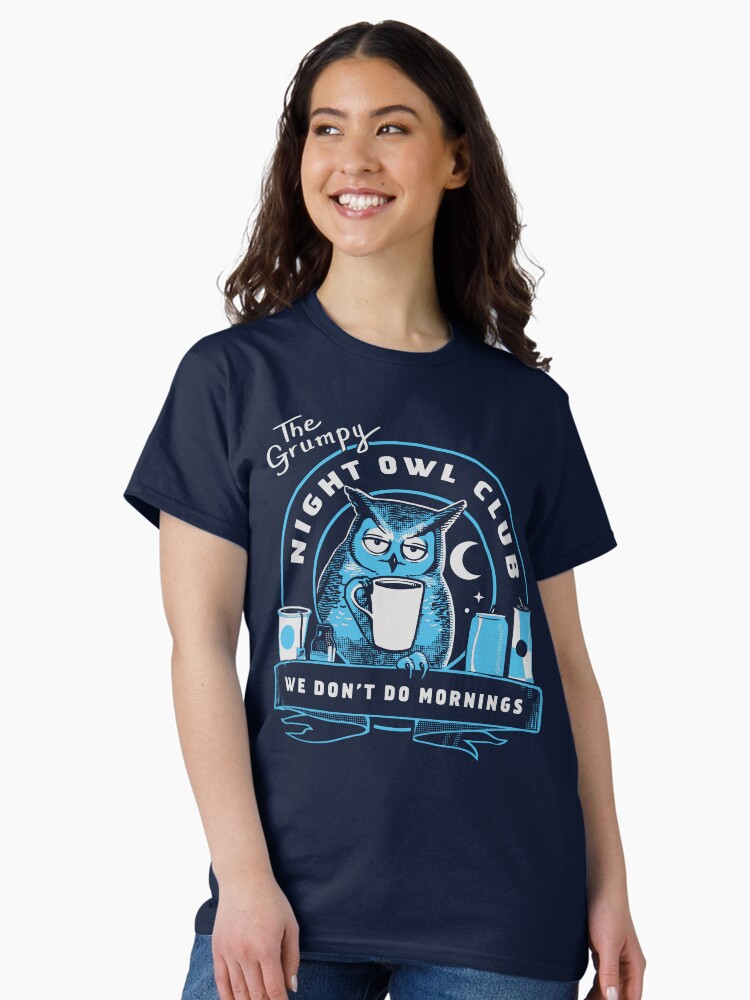 Thumbnail 2 of 7, Classic T-Shirt, Night Owl Club designed and sold by Sabtastic.