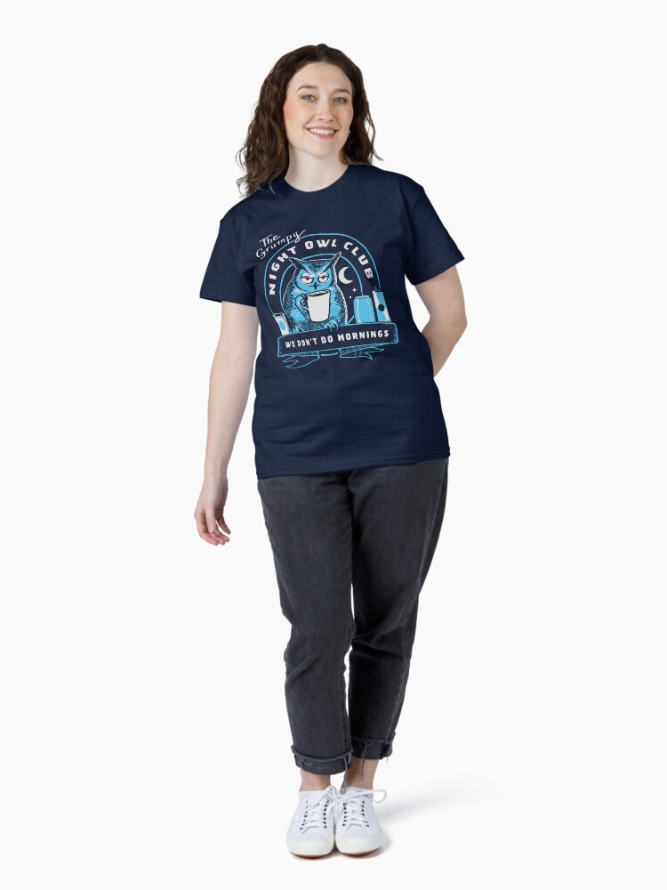 Thumbnail 4 of 7, Classic T-Shirt, Night Owl Club designed and sold by Sabtastic.