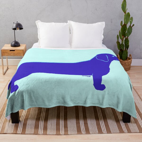 Item preview, Blue Dachschund Silhouette designed and sold by Shaza Creative.