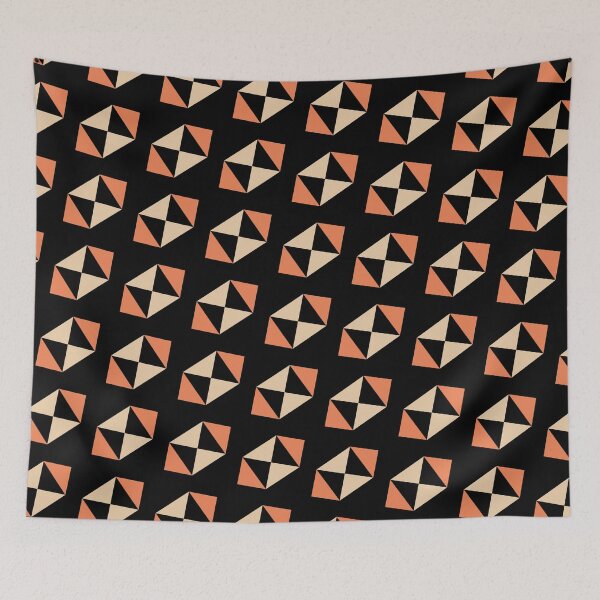 Item preview, Orange & Yellow Triangle Polygon Symbols Supreme Templates Black designed and sold by Alchemy-A-La-G.