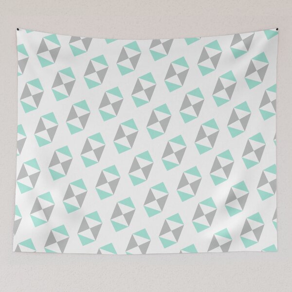 Item preview, Green & Grey Triangle Polygon Symbols Supreme Templates Black designed and sold by Alchemy-A-La-G.