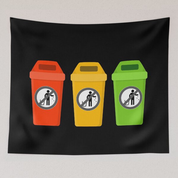 Item preview, Garbage bin cartoon  designed and sold by VibeStyleShop.