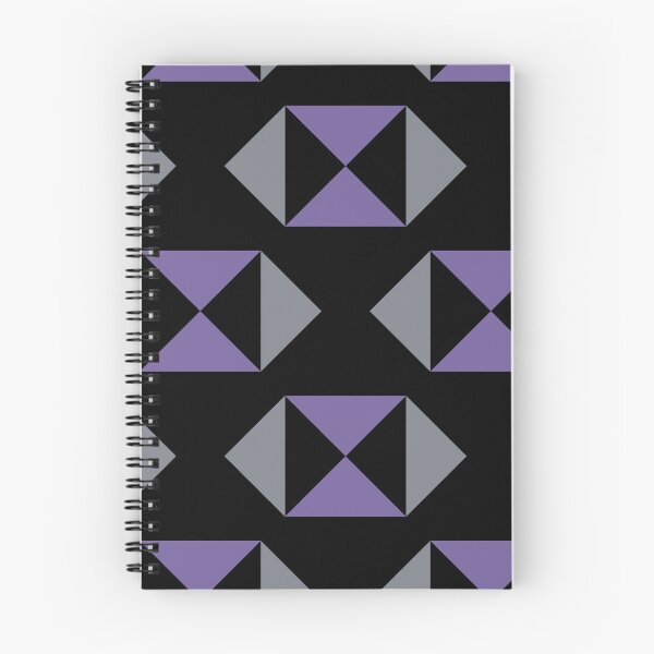 Item preview, Grey & Purple Triangle Polygon Symbols Supreme Templates Black designed and sold by Alchemy-A-La-G.