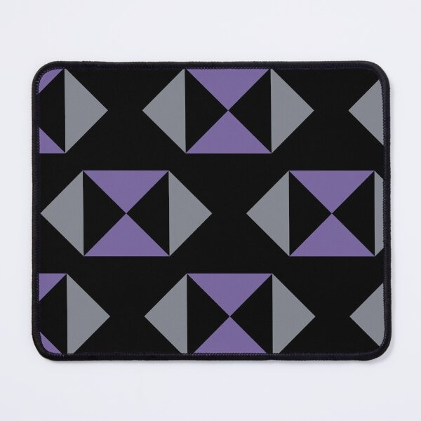Item preview, Grey & Purple Triangle Polygon Symbols Supreme Templates Black designed and sold by Alchemy-A-La-G.