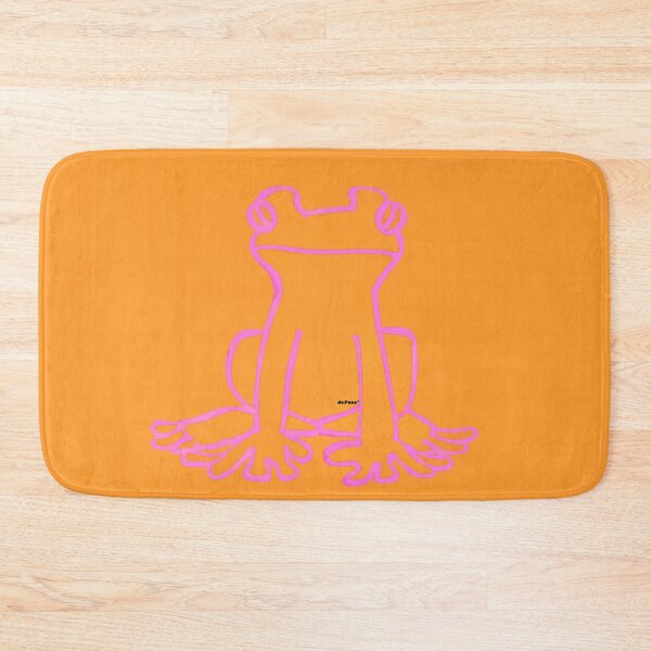 Item preview, Deep Saffron Colored frog in the style of Folk Art - dePace' designed and sold by mrpropcake.