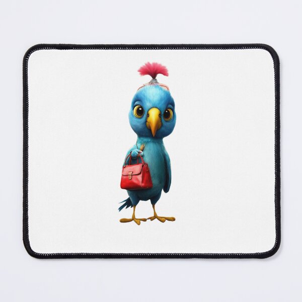 Item preview, Cartoon parrot with handbag and red hair designed and sold by Coolparrotgirl.