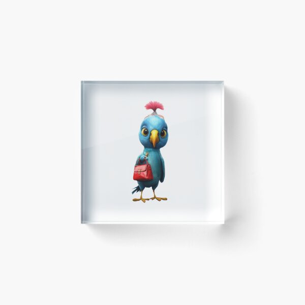 Item preview, Cartoon parrot with handbag and red hair designed and sold by Coolparrotgirl.
