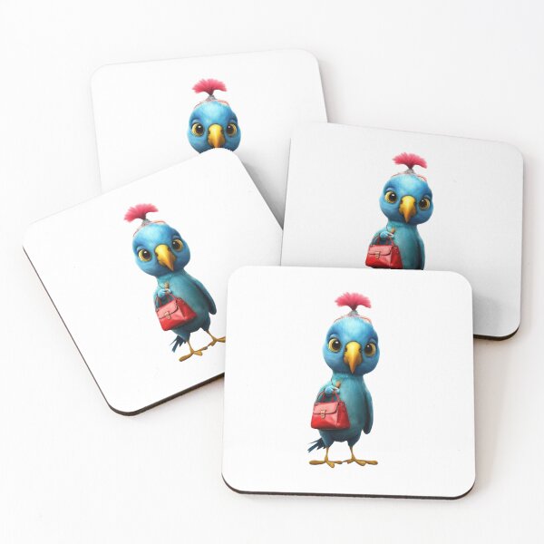 Item preview, Cartoon parrot with handbag and red hair designed and sold by Coolparrotgirl.