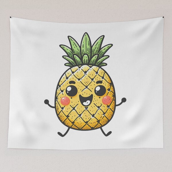 Item preview, Cute Anthropomorphic Pineapple designed and sold by Delamoon.