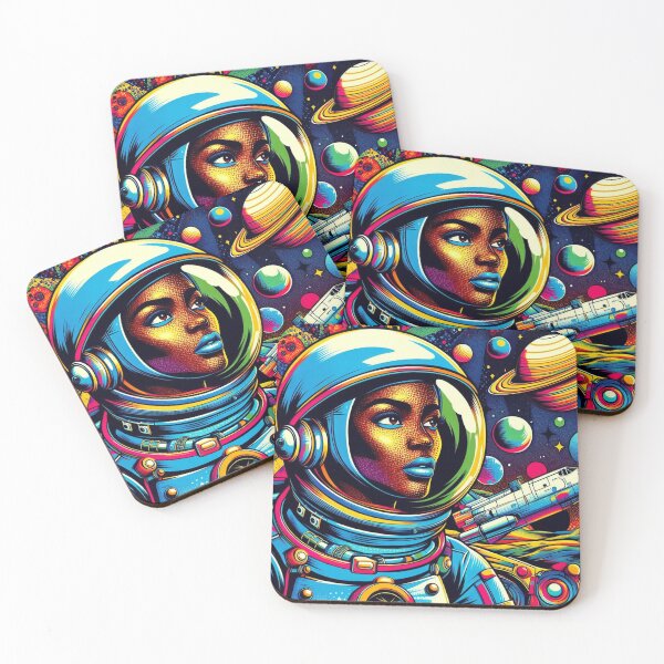 Item preview, Pop Art Astronaut with Spaceship and Planet designed and sold by StickerStudio27.