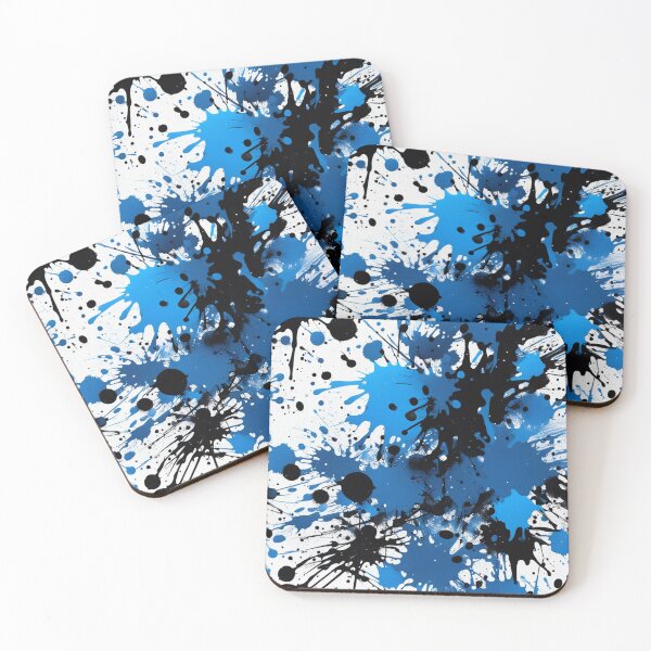 Item preview, Abstract Black and Blue Paint Splatter  designed and sold by calibrit.