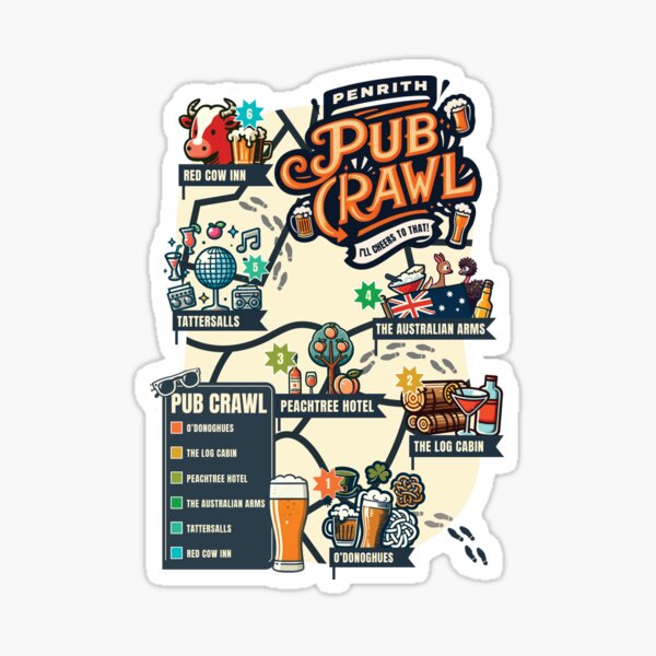 Penrith Pub Crawl Sticker