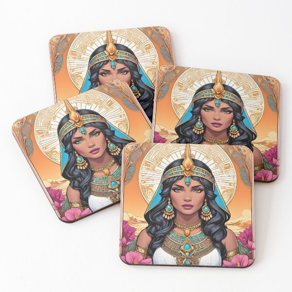 Item preview, Cleopatra Queen of Egypt retro vintage floral design designed and sold by BorgSpareParts.