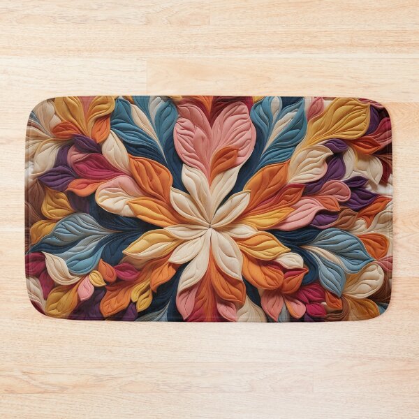 Item preview, Radiant Blooms: Exquisite Textile Art in a Digital Canvas designed and sold by ArtComixHaven.