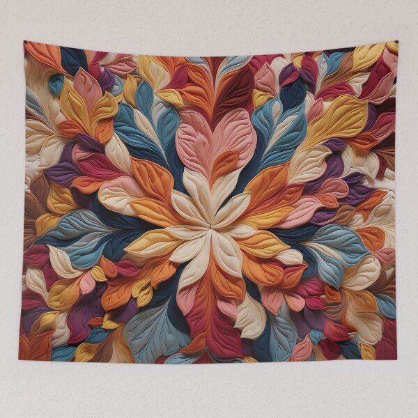 Item preview, Radiant Blooms: Exquisite Textile Art in a Digital Canvas designed and sold by ArtComixHaven.