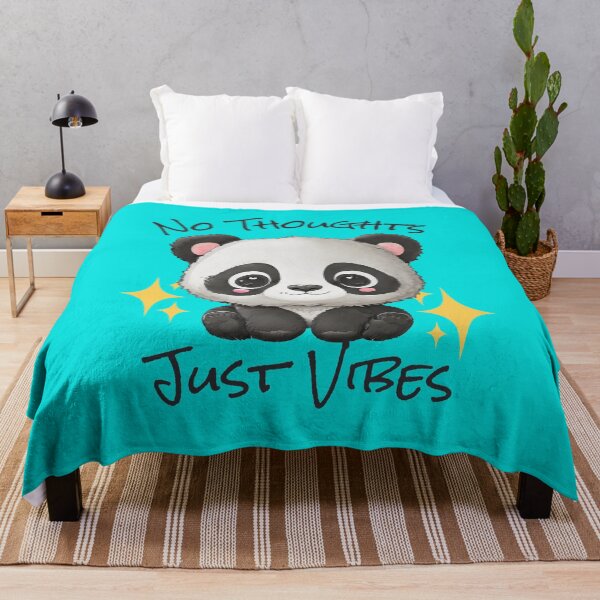 Item preview, No Thoughts Just Vibes - Panda designed and sold by SilverFoxxShop.